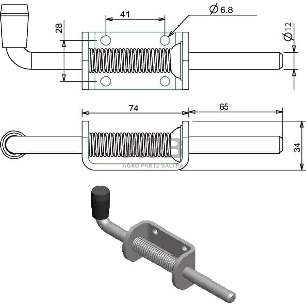 Spyruoklinis varžtas 770021KR 1