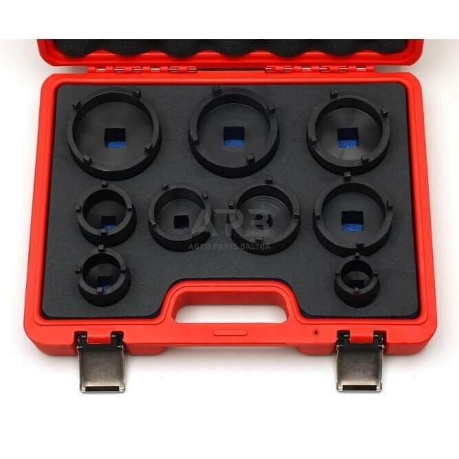 Specialių galvučių su vidiniais grioveliais rinkinys 9vnt. KM4-KM12 3 Specialių galvučių su vidiniais grioveliais rinkinys 9vnt. KM4-KM12 3