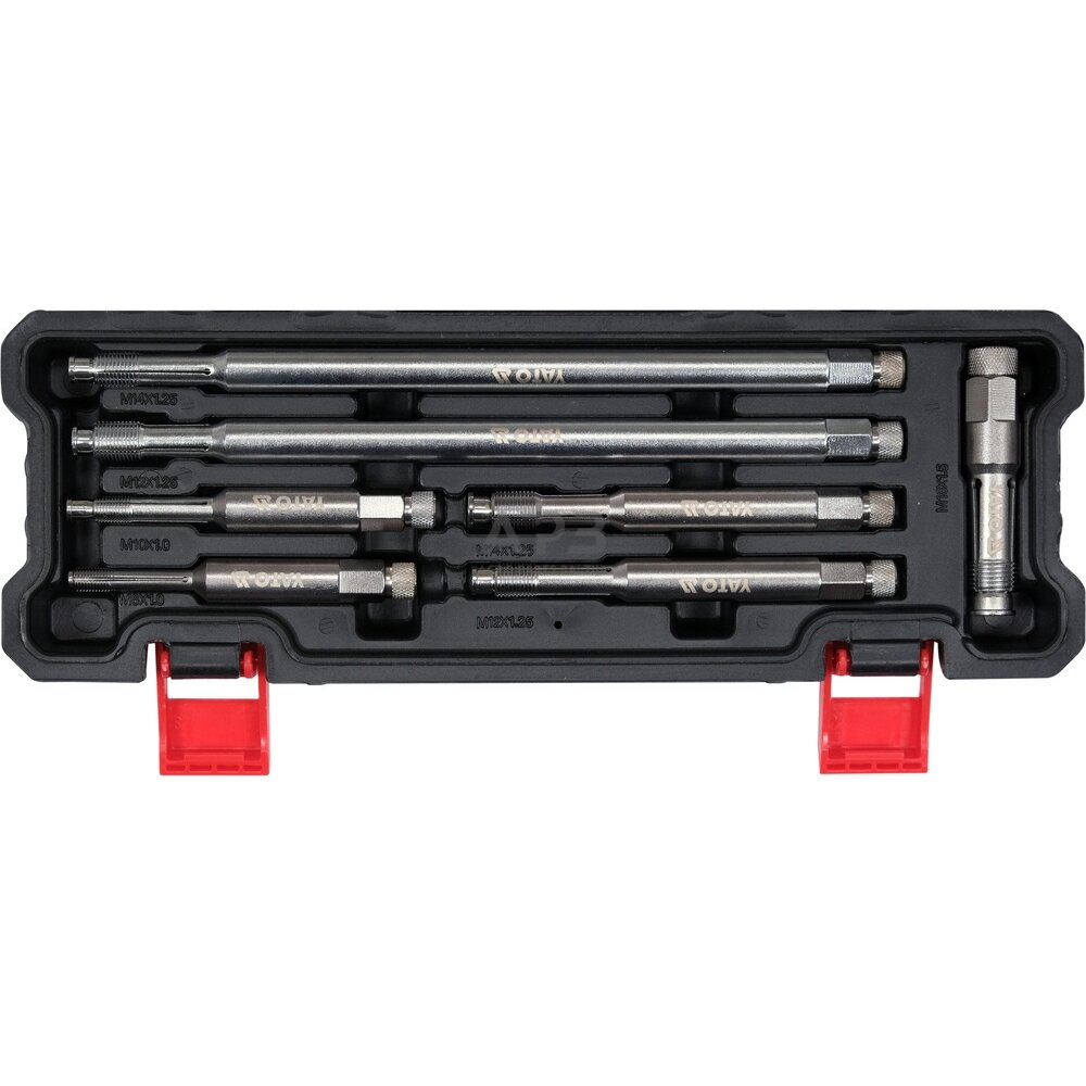 Sriegiklių (ilgų) rinkinys žvakėms 7vnt. M8-M18 Sriegiklių (ilgų) rinkinys žvakėms 7vnt. M8-M18