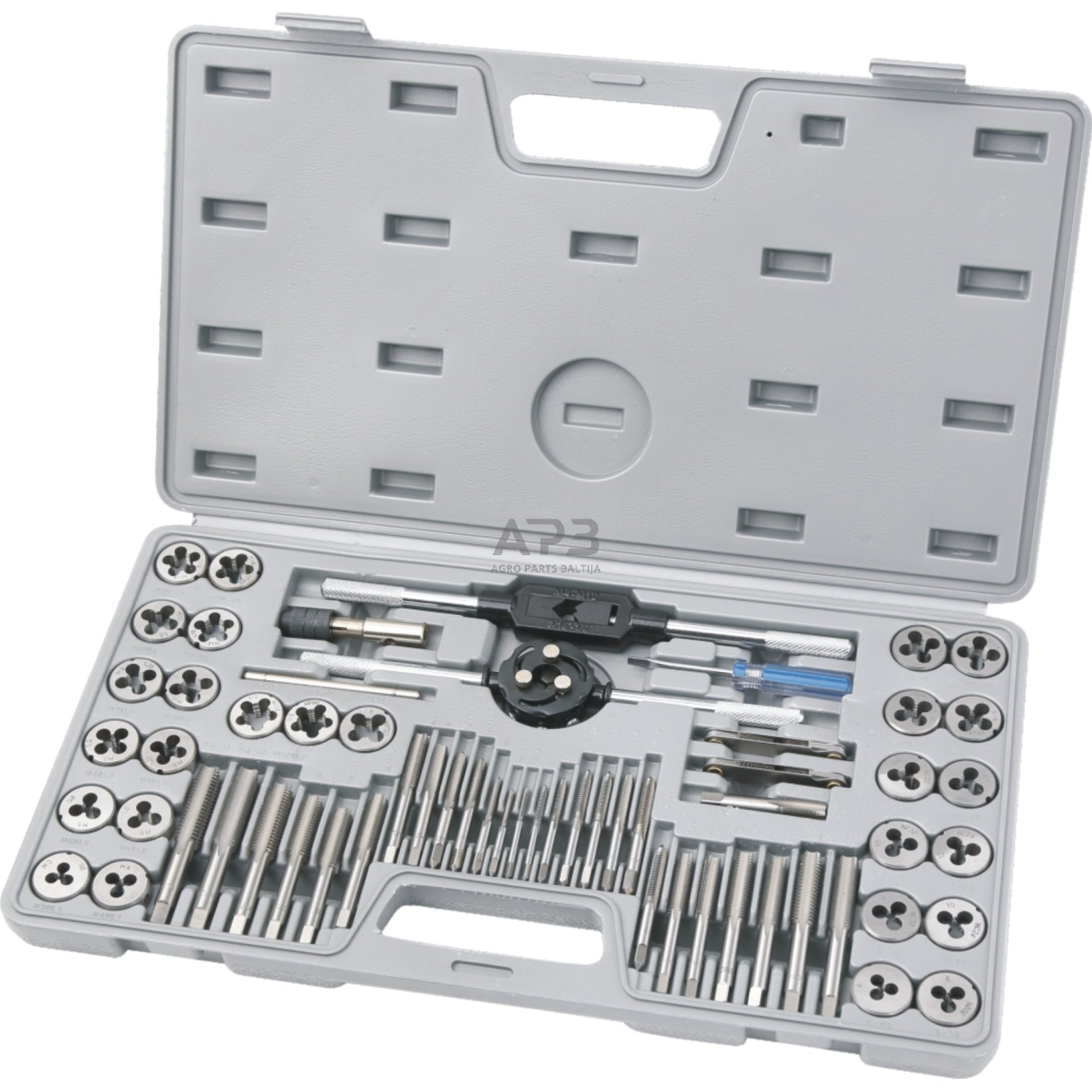 Sriegiklių ir sriegpjovių rinkinys 60vnt. M3-M12, SAE Sriegiklių ir sriegpjovių rinkinys 60vnt. M3-M12, SAE