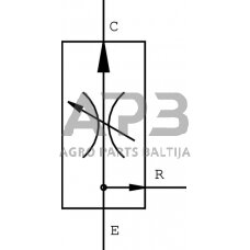 Srauto skirstytuvas 3 krypčių A-16-V 1", VPR3EP25001