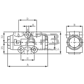 Srauto skirstytuvas 25-50l/min, MTDA08050