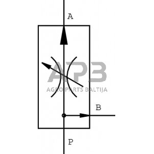 Srauto reguliavimo vožtuvas 3 krypčių 0-50l/min, MTKA2VCM08 2 Srauto reguliavimo vožtuvas 3 krypčių 0-50l/min, MTKA2VCM08 2