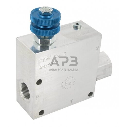 Srauto reguliavimo vožtuvas 3 krypčių 3/4" 90-150 l/min, FPRF34G Srauto reguliavimo vožtuvas 3 krypčių 3/4" 90-150 l/min, FPRF34G