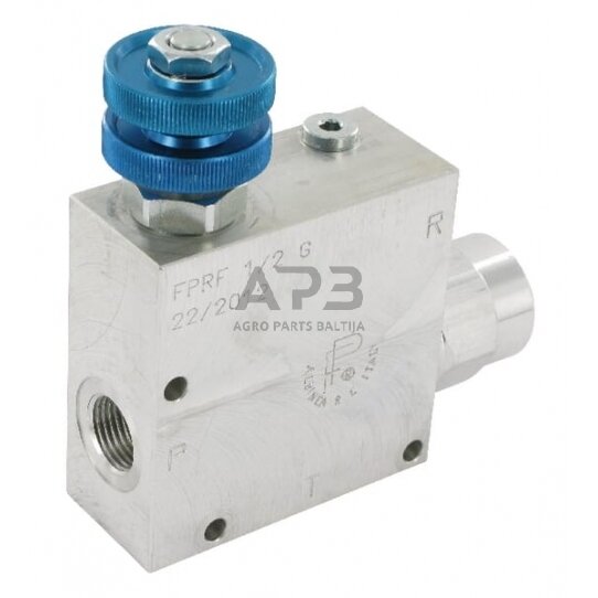 Srauto valdymo vožtuvas 3 krypčių 1/2" 50-90 l/min, FPRF12G Srauto valdymo vožtuvas 3 krypčių 1/2" 50-90 l/min, FPRF12G