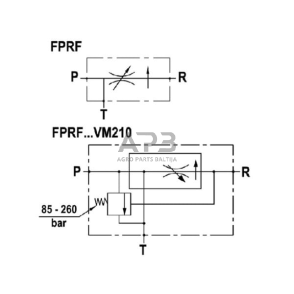 Srauto valdymo vožtuvas 3 krypčių 1/2, FPRF12STVM210 2 Srauto valdymo vožtuvas 3 krypčių 1/2, FPRF12STVM210 2