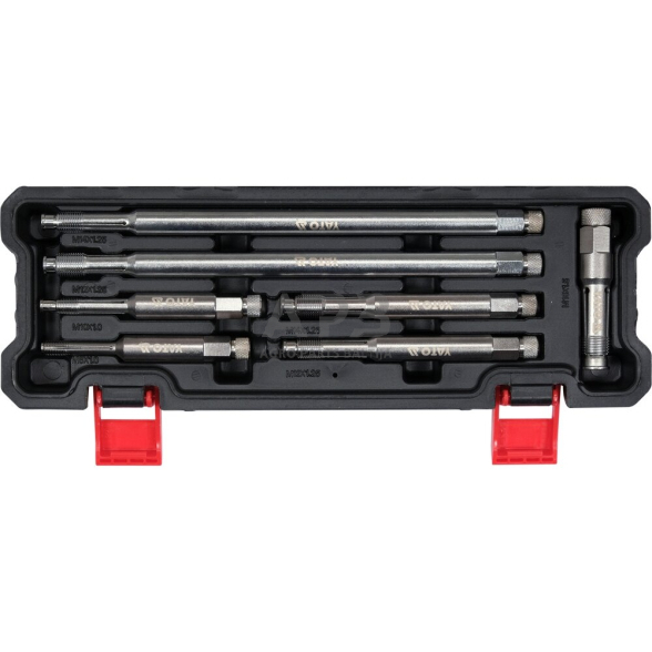 Sriegiklių (ilgų) rinkinys žvakėms 7vnt. M8-M18 Sriegiklių (ilgų) rinkinys žvakėms 7vnt. M8-M18