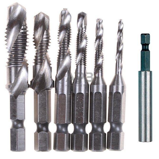 Srieginių grąžtų rinkinys HSS (7vnt)