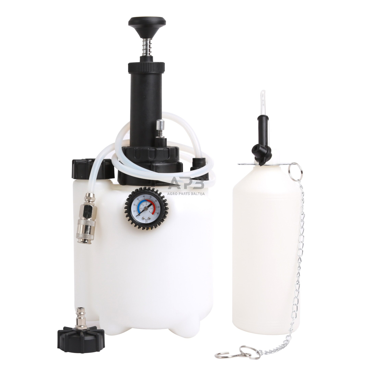 Stabdžių ir sankabos sistemos nuorinimo įrankis su pompa Stabdžių ir sankabos sistemos nuorinimo įrankis su pompa