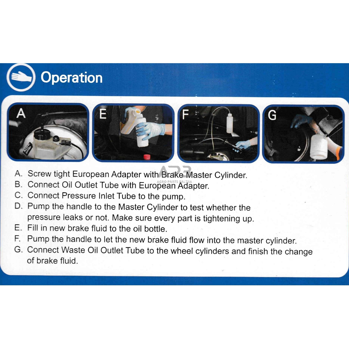 Stabdžių sistemos nuorinimo įrankis su pompa 1 Stabdžių sistemos nuorinimo įrankis su pompa 1