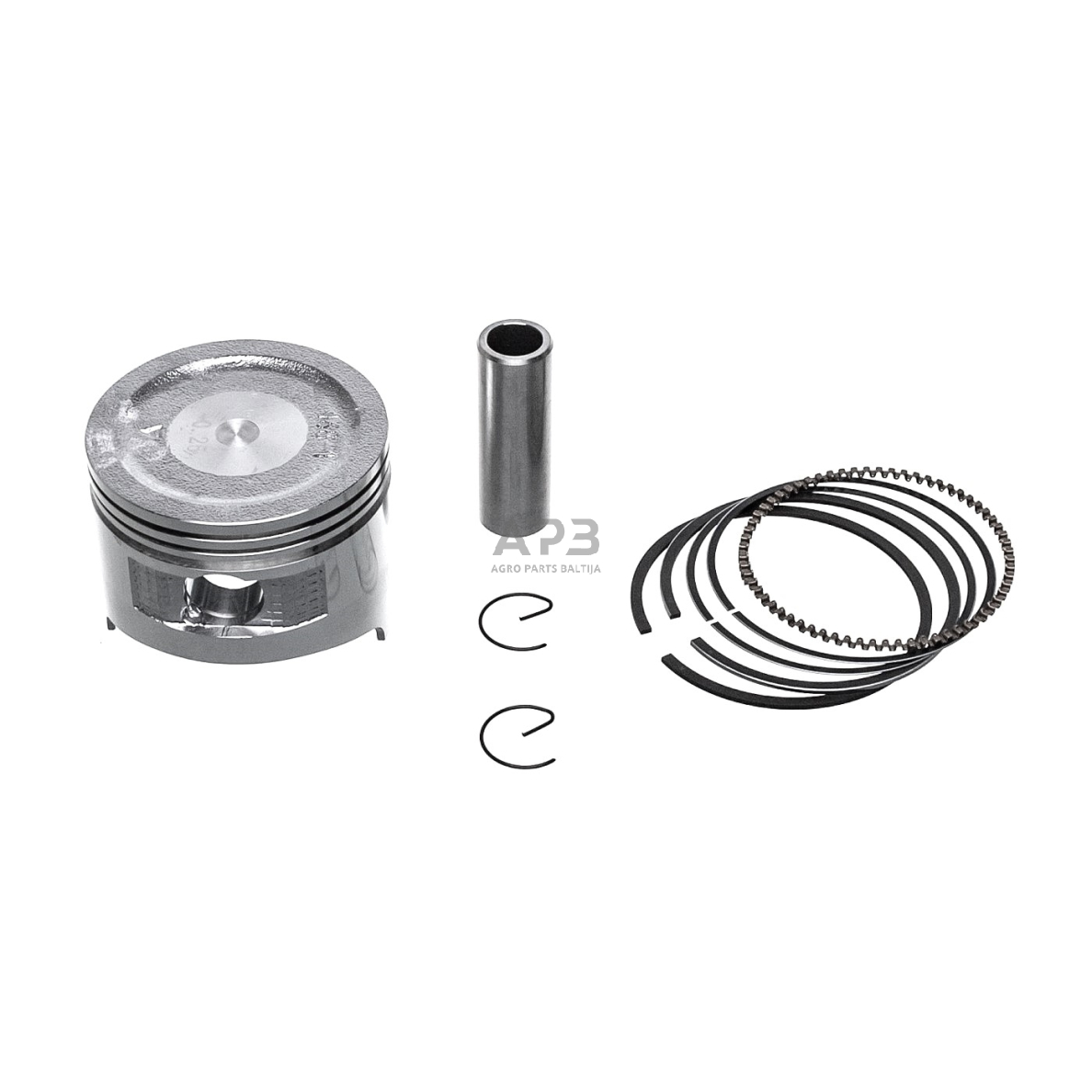 Stūmoklio komplektas Honda GX160 išmatavimai cilindro mm 68 (remontinis 0,25) pirminiai išmatavimai, kaištis 18 x 53,6 mm 1