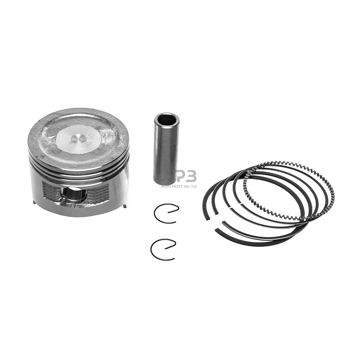 Stūmoklio komplektas Honda GX160 išmatavimai cilindro mm 68 (remontinis 0,50) antriniai išmatavimai, kaištis 18 x 53,6 mm 1