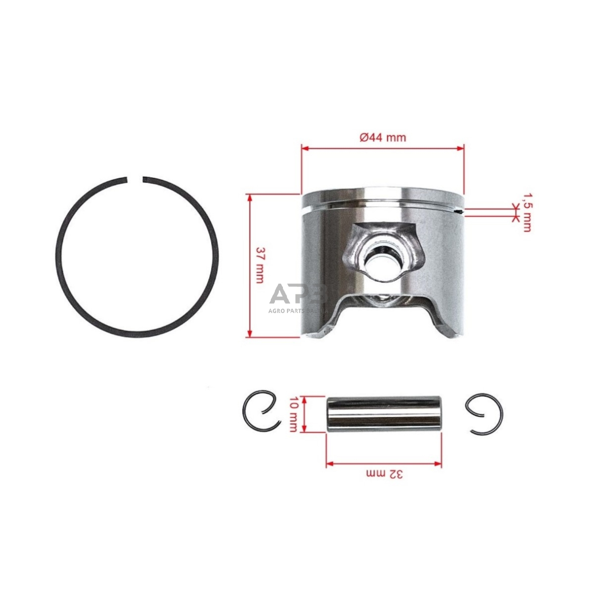 Stūmoklio komplektas Husqvarna 350, išmatavimai stūmoklio 44 mm. 503 89 96-71, 5038996-71, 503899671, 503 89 96-03, 5038996-03, 503899603, 503 89 96-01, 5038996-01, 503899601 2 Stūmoklio komplektas Husqvarna 350, išmatavimai stūmoklio 44 mm. 503 89 96-71, 5038996-71, 503899671, 503 89 96-03, 5038996-03, 503899603, 503 89 96-01, 5038996-01, 503899601 2