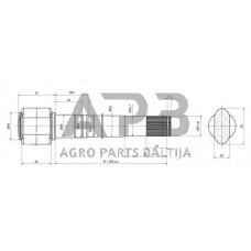 Stabdžio velenas 32x450mm ADR 75A3553003