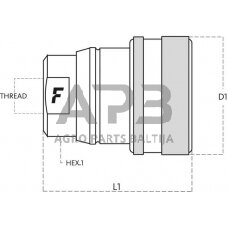 Stabdžių jungtis 1/2" BSP Faster VF012GASF
