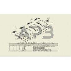 Stabdžių trinkelių komplektas 406x120 ADR 9RH0034