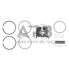 Stūmoklio komplektas Honda GX340 išmatavimai cilindro mm 82 (remontinis 0,25) kaištis mm 20 x 61,4