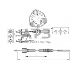 Stabdžių kabelis priekabai AL-KO 1009/1265 2088800406