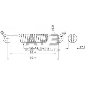 Stabdžių spyruoklė ADR 914M30017RM