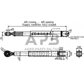 Stabilizatorius 405,00 mm – 485,00 mm LVA18318N