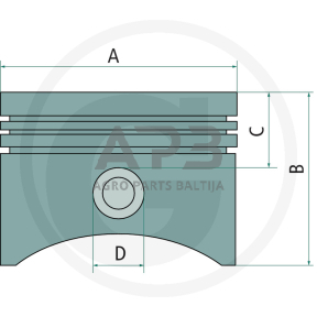 Stūmoklio komplektas BRIGGS & STRATTON išmatavimai cilindro mm 67,80 (standartinis) 590404, 796639, 797304, 797302