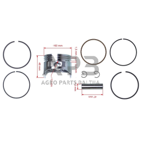 Stūmoklio komplektas HONDA GX120 išmatavimai stūmoklio 60 mm (standartinis), 13101-ZH7-000, 13101ZH7000, 13101ZH7000V