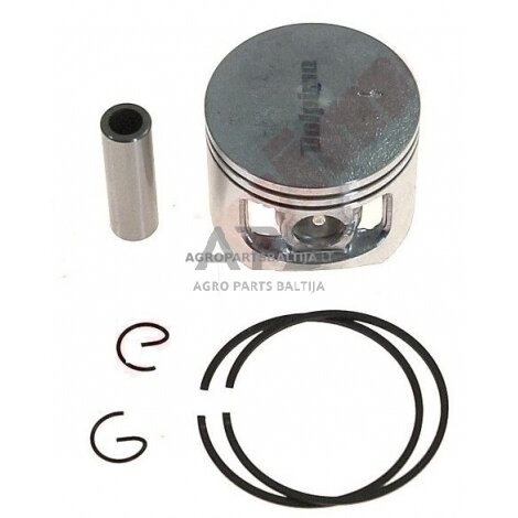 Stūmoklio komplektas kinietiškiems pjūklams 58cc dual, išmatavimai cilindro mm 46 Stūmoklio komplektas kinietiškiems pjūklams 58cc dual, išmatavimai cilindro mm 46