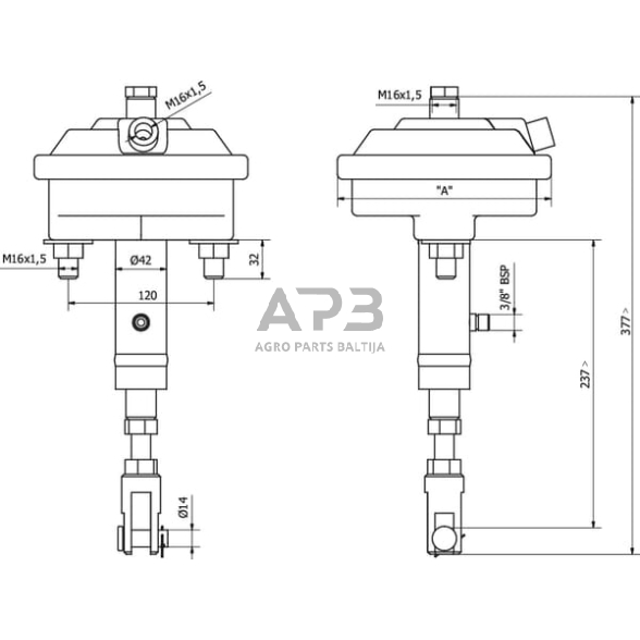 Stabdžių cilindras BCDT3030 1 Stabdžių cilindras BCDT3030 1