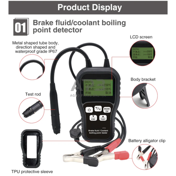Stabdžių ir aušinimo skysčio testeris 4 Stabdžių ir aušinimo skysčio testeris 4