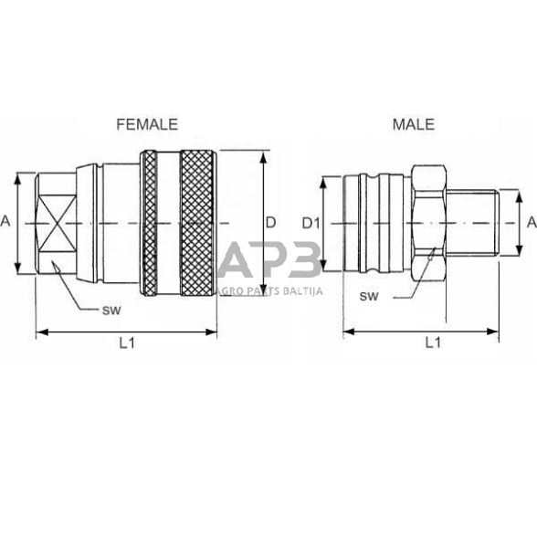 Stabdžių sistemos įvorė Faster VF1815F 2 Stabdžių sistemos įvorė Faster VF1815F 2