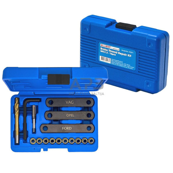 Stabdžių suportų sriegio remonto rinkinys M9x1.25 3 Stabdžių suportų sriegio remonto rinkinys M9x1.25 3