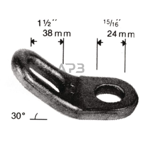 Stabilizatoriaus prijungimo plokštelė 30° Z790118KR 1