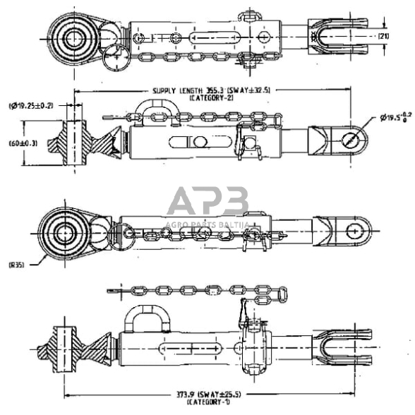 Stabilizatorius RE242457N 2
