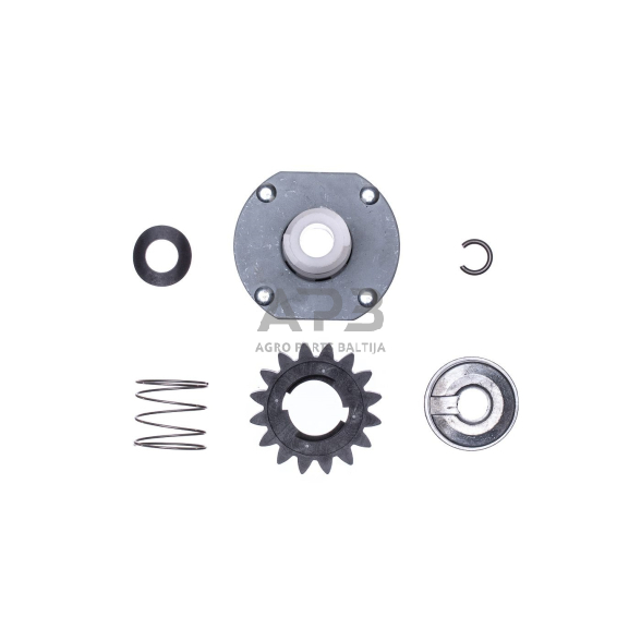 Starterio bendeksas Briggs & Stratton varikliams naujo tipo, krumpliaratis su 16 dantų, modeliams: 176400, 196400, 197400, 28A ,B, C, D, M, N, P, Q, 40A777 (7, 8.5,12, 14 ir 15AG) 497606, 696541,394805, 394808, 497401, 498148 2