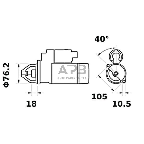 Starteris Mahle 12V, 1.1kW, 9 dantų, CW IS1279 3 Starteris Mahle 12V, 1.1kW, 9 dantų, CW IS1279 3