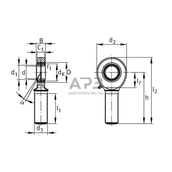Strypo galvutė GAR20DO2RSINA 2 Strypo galvutė GAR20DO2RSINA 2
