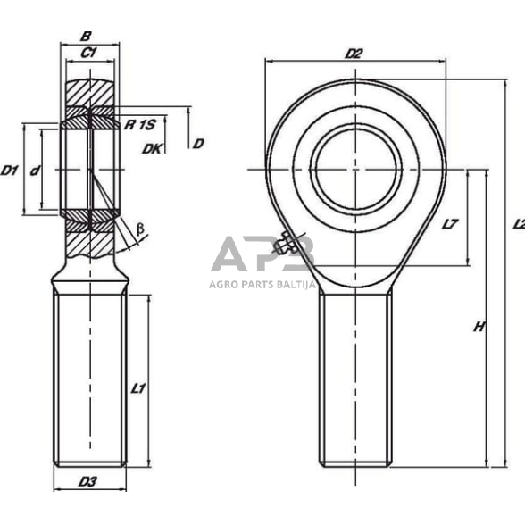 Strypo galvutė GAR20DO2RSINA 3 Strypo galvutė GAR20DO2RSINA 3