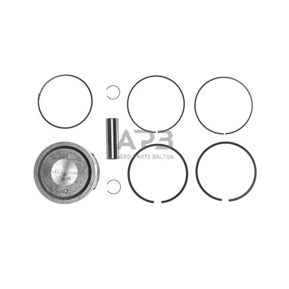 Stūmoklio komplektas HONDA GX390 išmatavimai stūmoklio 88 mm (+0,25 remontinis), 13102-ZF6-W00, 13102ZF6W00, 13102ZF6W00C 4