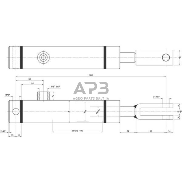 Hidraulinis cilindras stabdžių BCS20100X 1 Hidraulinis cilindras stabdžių BCS20100X 1