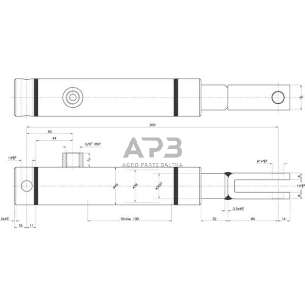 Hidraulinis cilindras stabdžių BCS30100X 1 Hidraulinis cilindras stabdžių BCS30100X 1