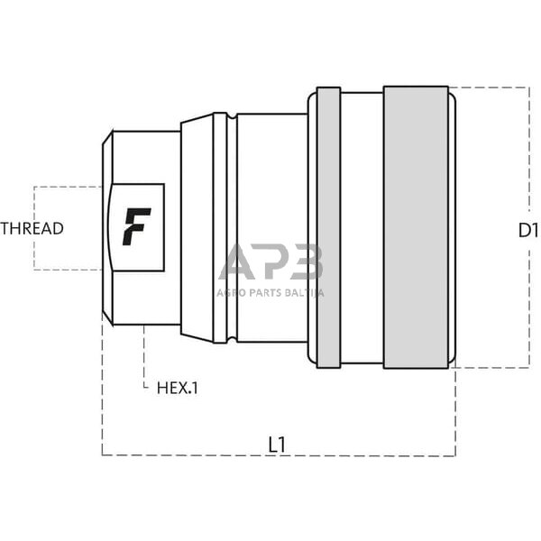 Stabdžių jungtis 3/8" BSP Faster VF038GASF 1
