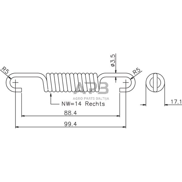 Stabdžių spyruoklė ADR 914M30017RM 1