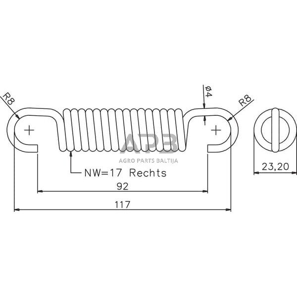 Stabdžių spyruoklė ADR 914M30023 1