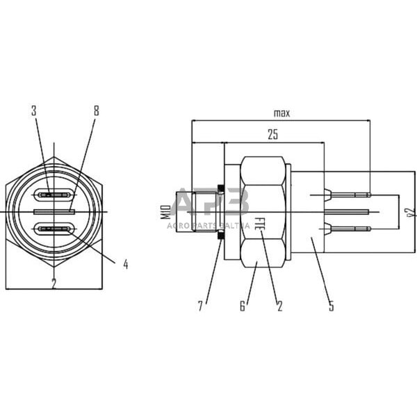Stabdžių žibinto jungiklis H00007 4 Stabdžių žibinto jungiklis H00007 4