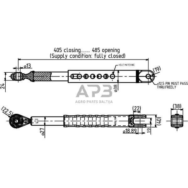 Stabilizatorius 405,00 mm – 485,00 mm LVA18318N 1 Stabilizatorius 405,00 mm – 485,00 mm LVA18318N 1