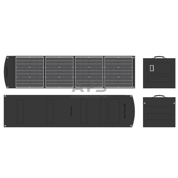 Sulankstoma saulės panelė 200W su XT60 4in1 kabeliu