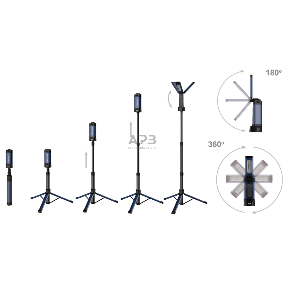 Šviestuvas COB (18W) su trikoju (įkraunamas) 4 Šviestuvas COB (18W) su trikoju (įkraunamas) 4