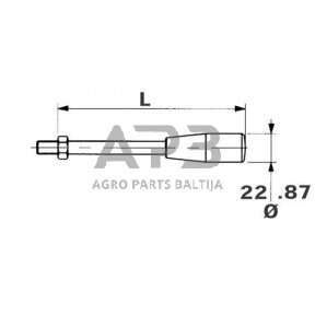 Svirtis M12 x 200 mm AL01, SD925L01