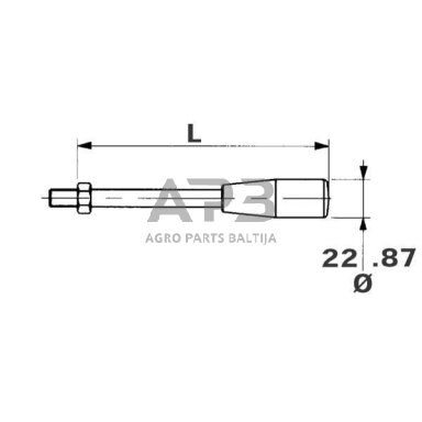 Svirtis M8 x 200 mm AL01, SD956L018200