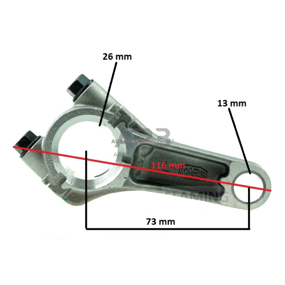 Švaistiklis NAC T375, T475 ir kitiems kiniškiems varikliams. Atstumas tarp centrinių skylių 73 mm. Švaistiklis NAC T375, T475 ir kitiems kiniškiems varikliams. Atstumas tarp centrinių skylių 73 mm.